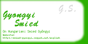 gyongyi smied business card