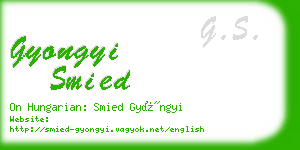 gyongyi smied business card